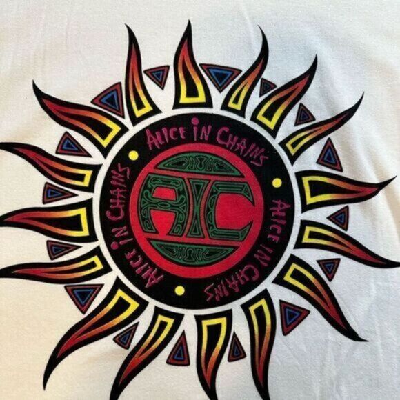 NWOT Unisex White Short Sleeve Tee Shirt “Alice In Chains” Rock Band - Size 2XL - Picture 1 of 5